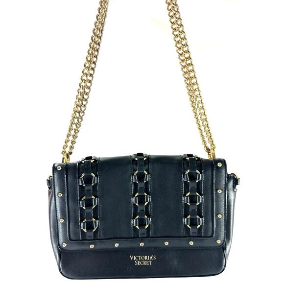 Victoria's Secret Handbags - Victoria’s Secret VS Ring Stud Bond Street Shoulder Bag Black